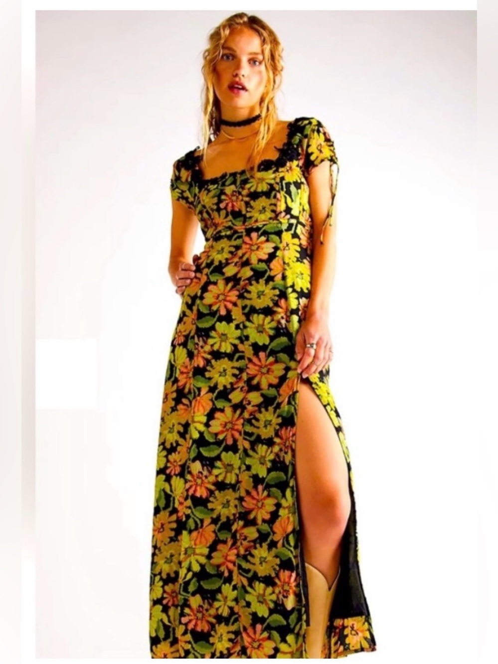 Free People Pippa Floral Midi Dress